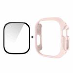 For Apple Watch Ultra 49mm ENKAY 2 in 1 PC Case + Full Coverage 9H Tempered Glass Film(Pink)