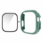 For Apple Watch Ultra 49mm ENKAY 2 in 1 PC Case + Full Coverage 9H Tempered Glass Film(Deep Green)