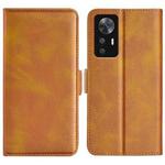For Xiaomi 12T / 12T Pro / Redmi K50 Ultra Dual-side Magnetic Buckle Leather Phone Case(Yellow)