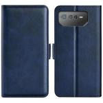 For Asus ROG Phone 6 Dual-side Magnetic Buckle Horizontal Flip Leather Phone Case(Dark Blue)
