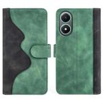 For vivo Y02s Stitching Horizontal Flip Leather Phone Case(Green)