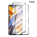 For Xiaomi Poco M5s 2pcs ENKAY Full Glue 0.26mm 9H 2.5D Tempered Glass Full Film