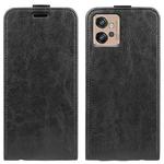 For Motorola Moto G32 R64 Texture Vertical Flip Leather Phone Case(Black)