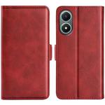 For vivo Y02s Dual-side Magnetic Buckle Leather Phone Case(Red)