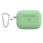 For Apple AirPods Pro 2 2022 ENKAY Thickened Silicone Protective Case with Keychain(Mint Green)