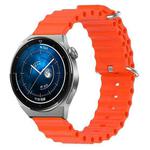 For Huawei Watch GT3 Pro 46mm 22mm Ocean Style Silicone Solid Color Watch Band(Orange)