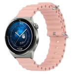 For Huawei Watch GT3 Pro 46mm 22mm Ocean Style Silicone Solid Color Watch Band(Pink)