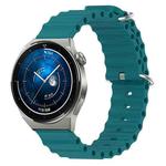 For Huawei Watch GT3 Pro 46mm 22mm Ocean Style Silicone Solid Color Watch Band(Green)