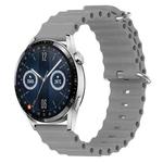 For Huawei Watch GT3 46mm 22mm Ocean Style Silicone Solid Color Watch Band(Grey)
