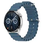 For Huawei Watch GT3 46mm 22mm Ocean Style Silicone Solid Color Watch Band(Rock Gray)