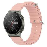 For Huawei GT2 Pro 22mm Ocean Style Silicone Solid Color Watch Band(Pink)
