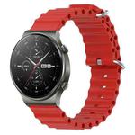 For Huawei GT2 Pro 22mm Ocean Style Silicone Solid Color Watch Band(Red)
