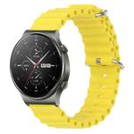 For Huawei GT2 Pro 22mm Ocean Style Silicone Solid Color Watch Band(Yellow)