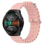 For Huawei Watch GT 2E 22mm Ocean Style Silicone Solid Color Watch Band(Pink)