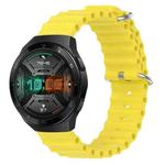 For Huawei Watch GT 2E 22mm Ocean Style Silicone Solid Color Watch Band(Yellow)