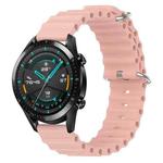 For Huawei GT2 46mm 22mm Ocean Style Silicone Solid Color Watch Band(Pink)