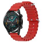 For Huawei GT2 46mm 22mm Ocean Style Silicone Solid Color Watch Band(Red)