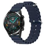 For Huawei GT2 46mm 22mm Ocean Style Silicone Solid Color Watch Band(Dark Blue)
