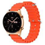 For Honor Watch GS 3 22mm Ocean Style Silicone Solid Color Watch Band(Orange)