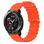 For Honor Watch GS Pro 22mm Ocean Style Silicone Solid Color Watch Band(Orange)