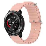 For Honor Watch GS Pro 22mm Ocean Style Silicone Solid Color Watch Band(Pink)
