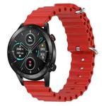For Honor Magic Watch 2 46mm 22mm Ocean Style Silicone Solid Color Watch Band(Red)