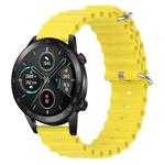 For Honor Magic Watch 2 46mm 22mm Ocean Style Silicone Solid Color Watch Band(Yellow)