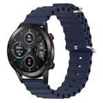 For Honor Magic Watch 2 46mm 22mm Ocean Style Silicone Solid Color Watch Band(Dark Blue)