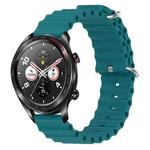 For Honor Watch Dream 22mm Ocean Style Silicone Solid Color Watch Band(Green)