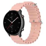 For Amazfit GTR 2e 22mm Ocean Style Silicone Solid Color Watch Band(Pink)