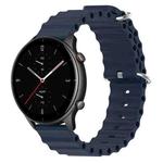 For Amazfit GTR 2e 22mm Ocean Style Silicone Solid Color Watch Band(Dark Blue)