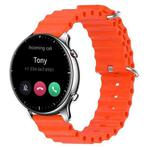 For Amazfit GTR 2 22mm Ocean Style Silicone Solid Color Watch Band(Orange)