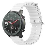 For Amazfit GTR 47mm 22mm Ocean Style Silicone Solid Color Watch Band(White)