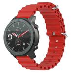 For Amazfit GTR 47mm 22mm Ocean Style Silicone Solid Color Watch Band(Red)