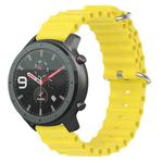 For Amazfit GTR 47mm 22mm Ocean Style Silicone Solid Color Watch Band(Yellow)