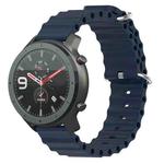 For Amazfit GTR 47mm 22mm Ocean Style Silicone Solid Color Watch Band(Dark Blue)