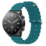 For Xiaomi MI Watch S1 22mm Ocean Style Silicone Solid Color Watch Band(Green)