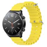 For Xiaomi MI Watch S1 22mm Ocean Style Silicone Solid Color Watch Band(Yellow)