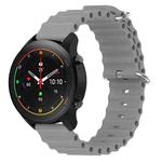 For Xiaomi MI Watch S1 Pro 22mm Ocean Style Silicone Solid Color Watch Band(Grey)