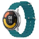 For Xiaomi MI Watch Color 2 22mm Ocean Style Silicone Solid Color Watch Band(Green)