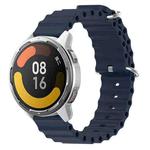 For Xiaomi MI Watch Color 2 22mm Ocean Style Silicone Solid Color Watch Band(Dark Blue)