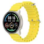 For Xiaomi MI Watch Sport 22mm Ocean Style Silicone Solid Color Watch Band(Yellow)