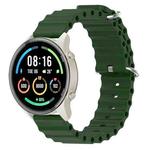 For Xiaomi MI Watch Sport 22mm Ocean Style Silicone Solid Color Watch Band(Army Green)