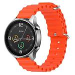 For Xiaomi MI Watch Color 22mm Ocean Style Silicone Solid Color Watch Band(Orange)