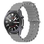 For Samsung Galaxy Watch3 45mm 22mm Ocean Style Silicone Solid Color Watch Band(Grey)