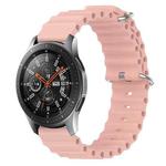 For Samsung Galaxy Watch 46mm 22mm Ocean Style Silicone Solid Color Watch Band(Pink)