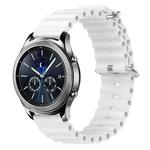 For Samsung Gear S3 Classic 22mm Ocean Style Silicone Solid Color Watch Band(White)