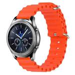 For Samsung Gear S3 Classic 22mm Ocean Style Silicone Solid Color Watch Band(Orange)