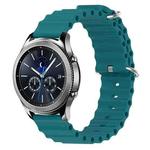 For Samsung Gear S3 Classic 22mm Ocean Style Silicone Solid Color Watch Band(Green)