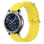 For Samsung Gear S3 Classic 22mm Ocean Style Silicone Solid Color Watch Band(Yellow)